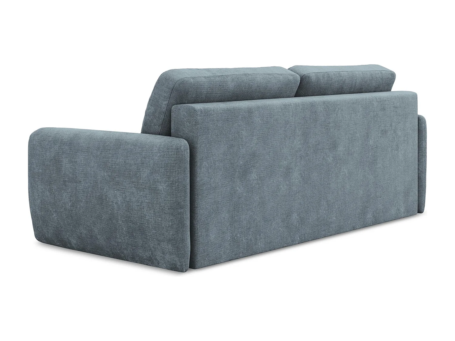 Driezits-slaapbank van jeans chenille stof - LILO