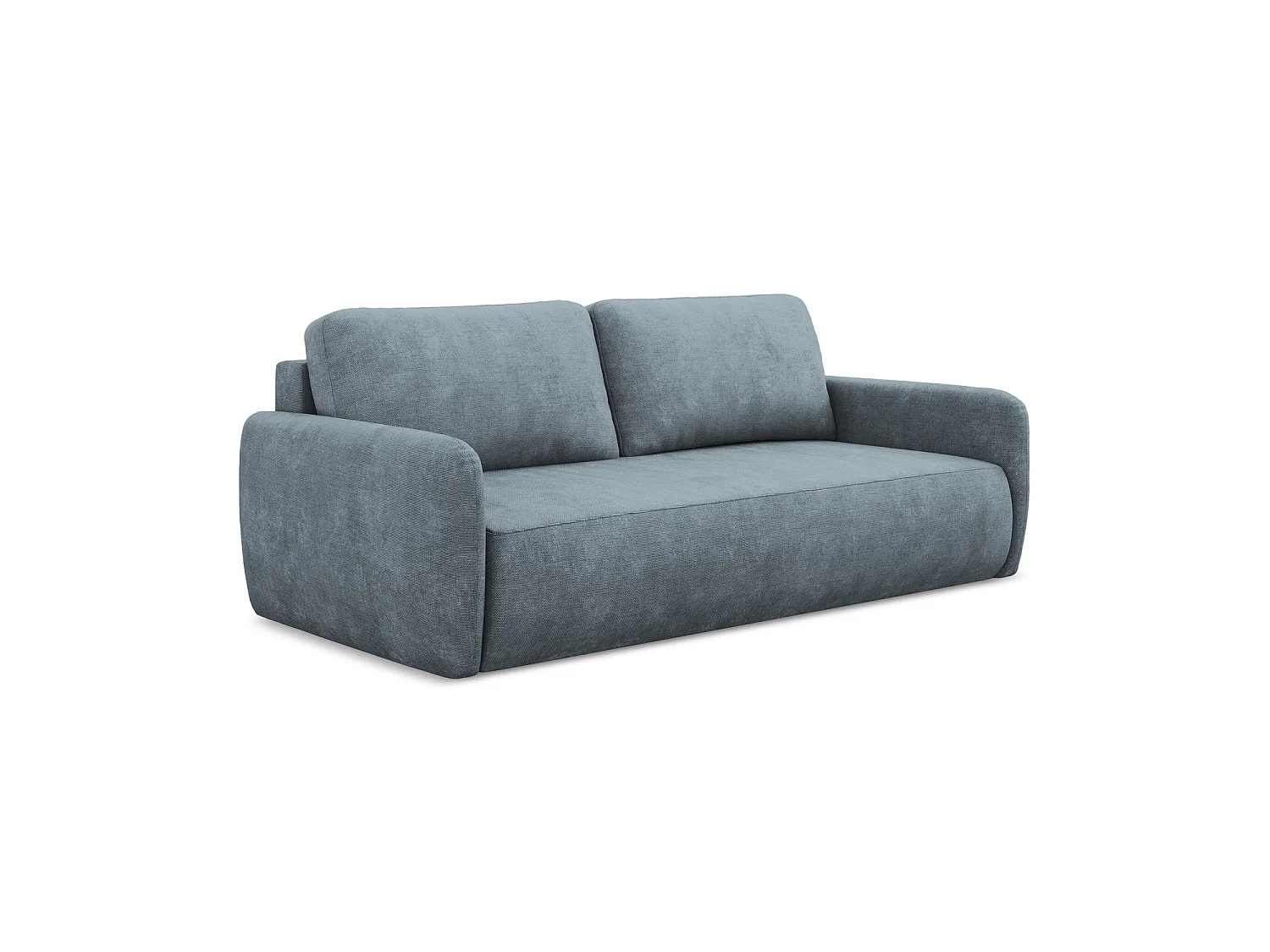 Canapé 3 places convertible en tissu chenille - jeans - CORLE