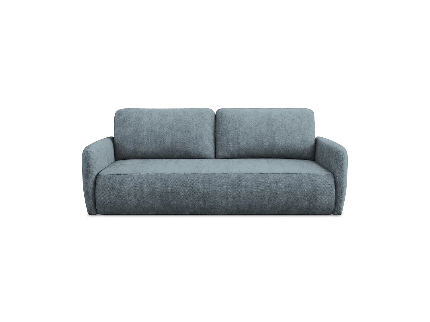 Canapé 3 places convertible en tissu chenille - jeans - CORLE