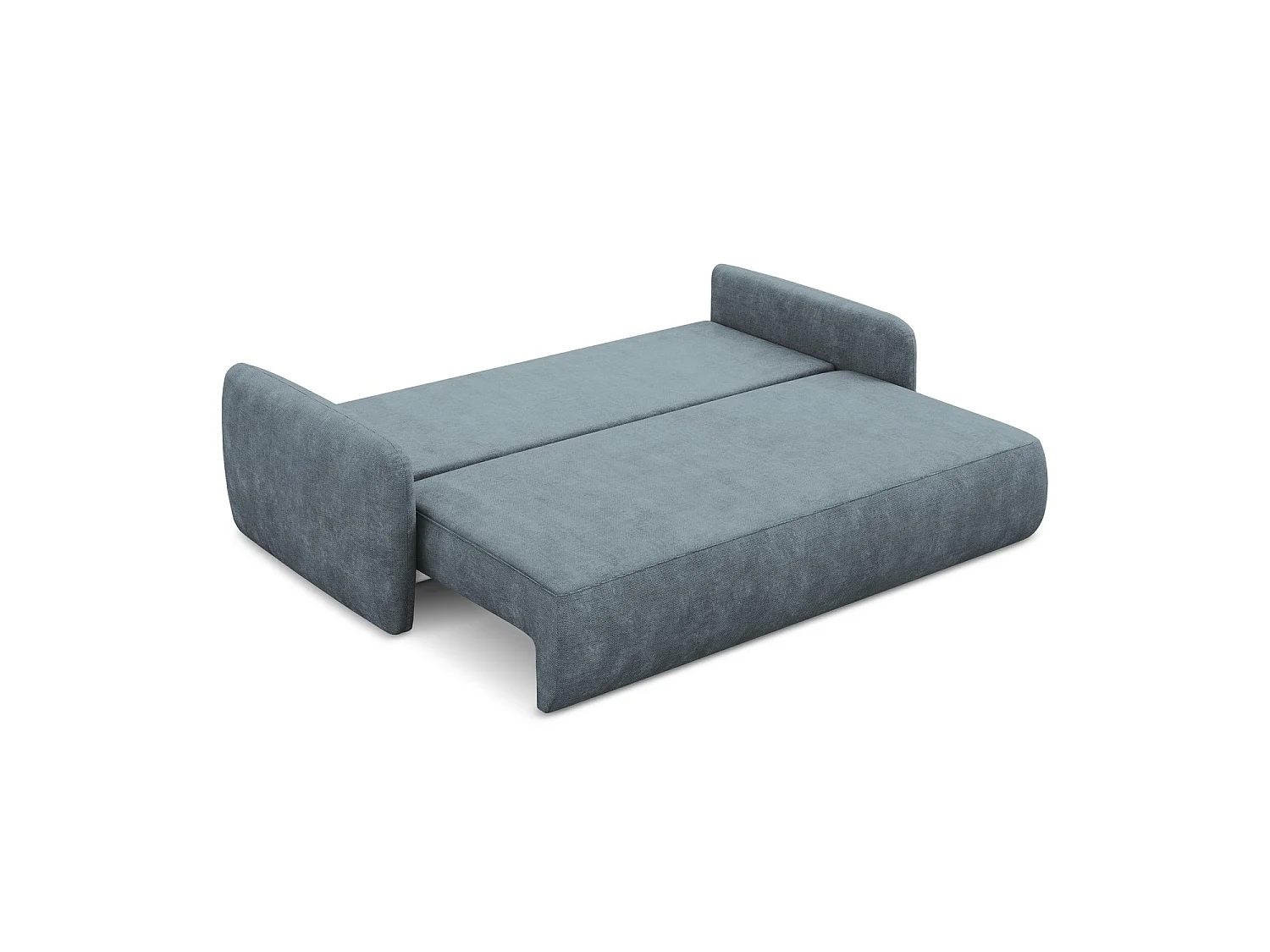 Canapé 3 places convertible en tissu chenille - jeans - CORLE
