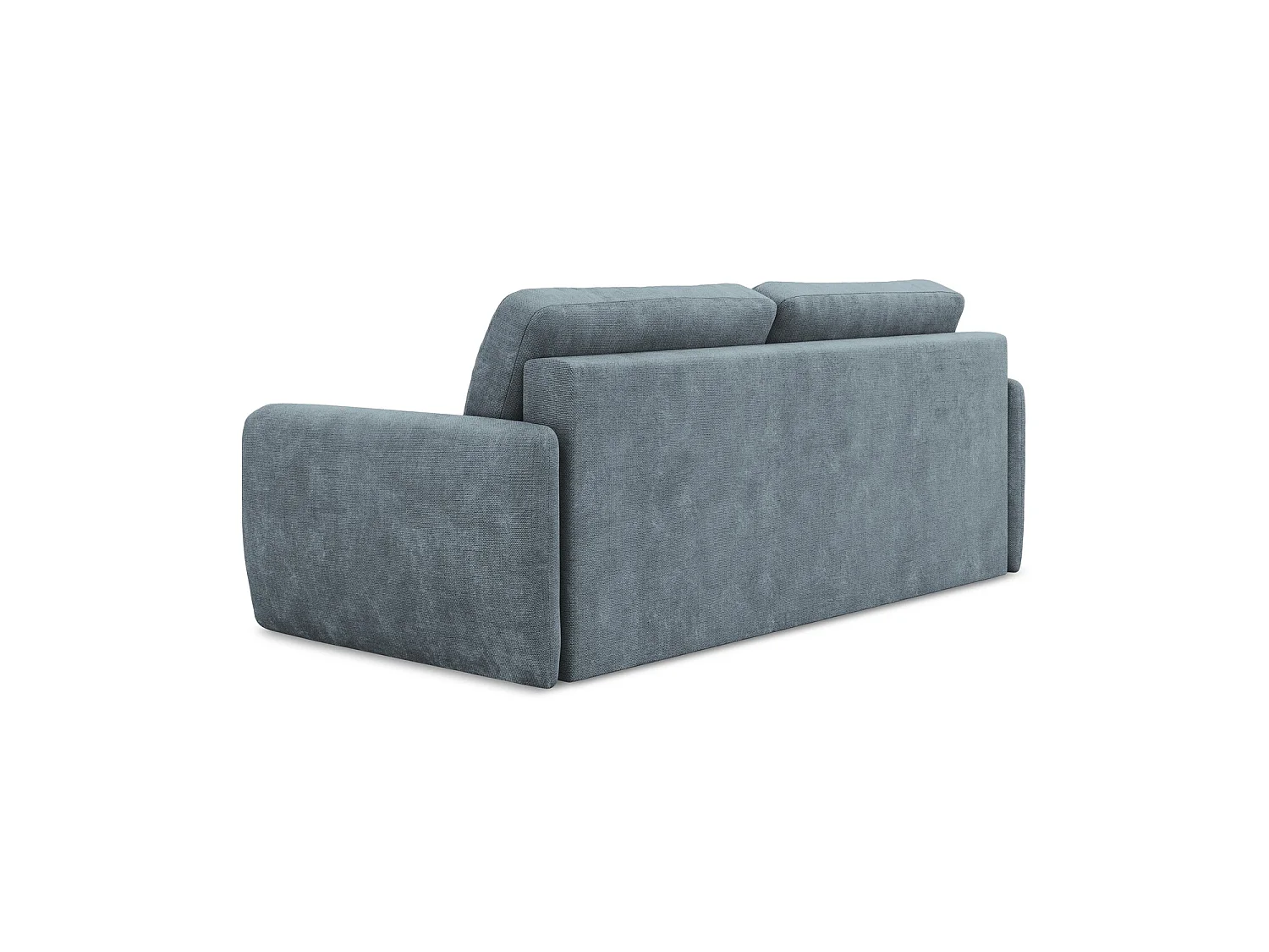 Canapé 3 places convertible en tissu chenille - jeans - CORLE