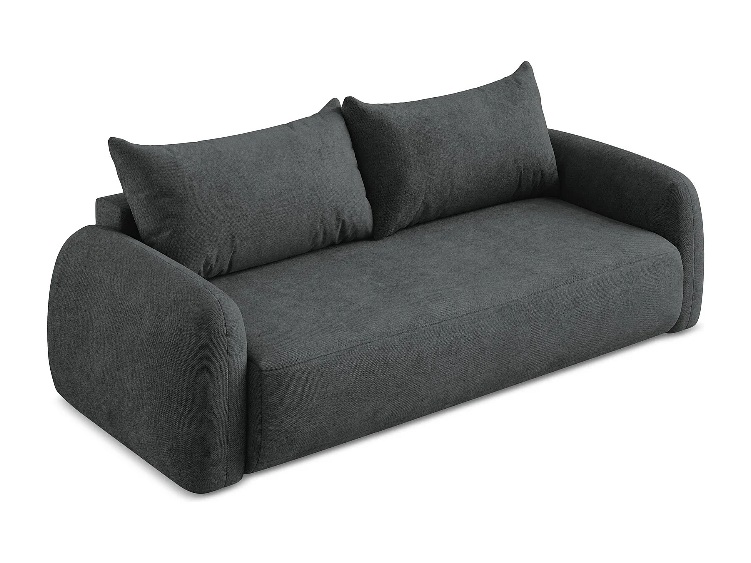 3-Sitzer Sofa mit Schlaffunktion - Chenille - Dunkelgrau - HALE
