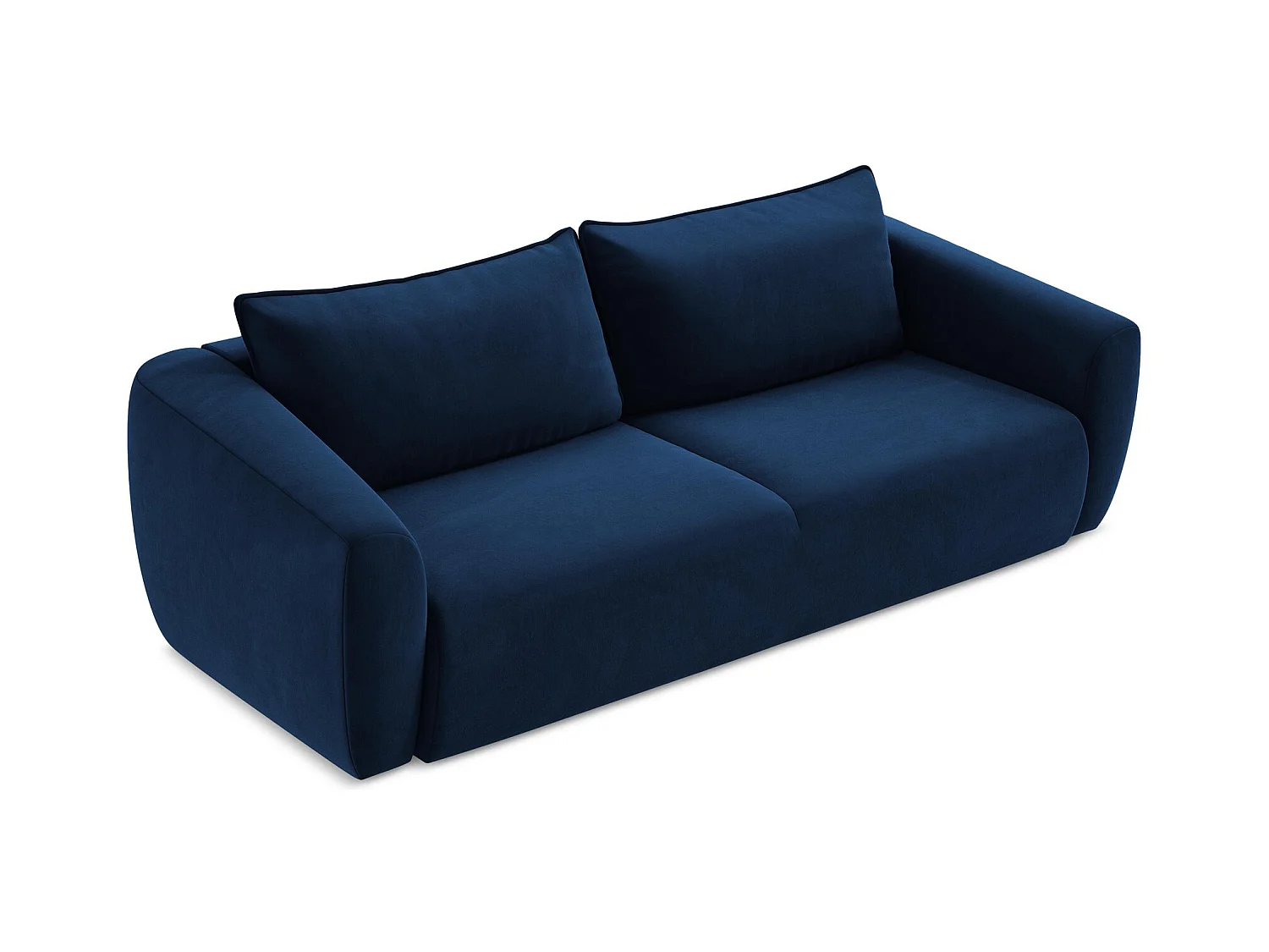 Canapé 3 places convertible en velours - bleu royal - GUAVA