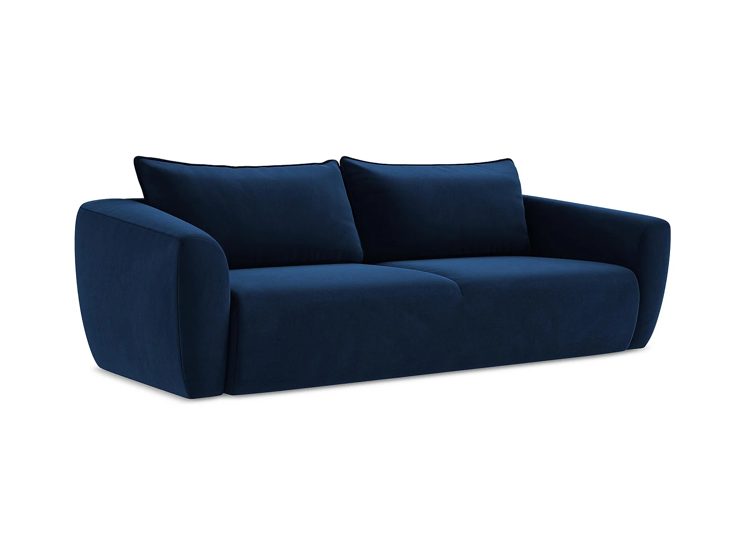 3-Sitzer Sofa mit Schlaffunktion - Samt - Königsblau - GUAVA