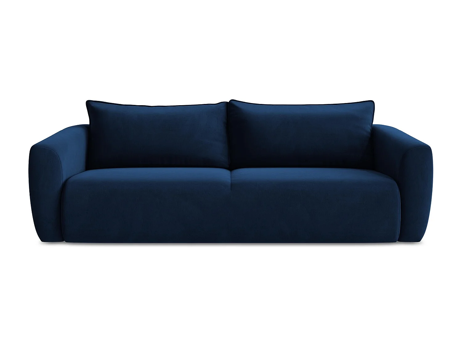 Canapé 3 places convertible en velours - bleu royal - GUAVA