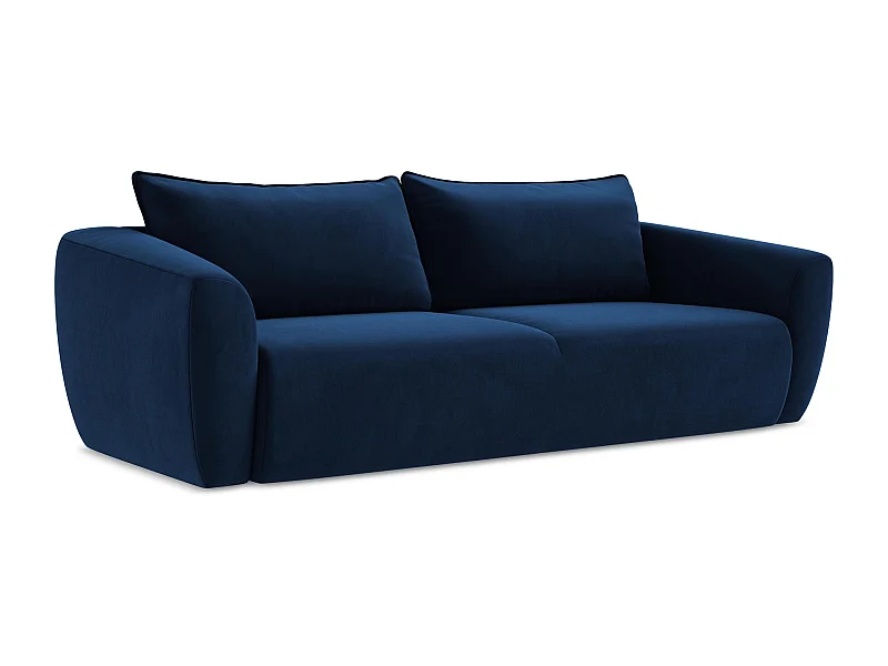 3-Sitzer Sofa mit Schlaffunktion - Samt - Königsblau - GUAVA