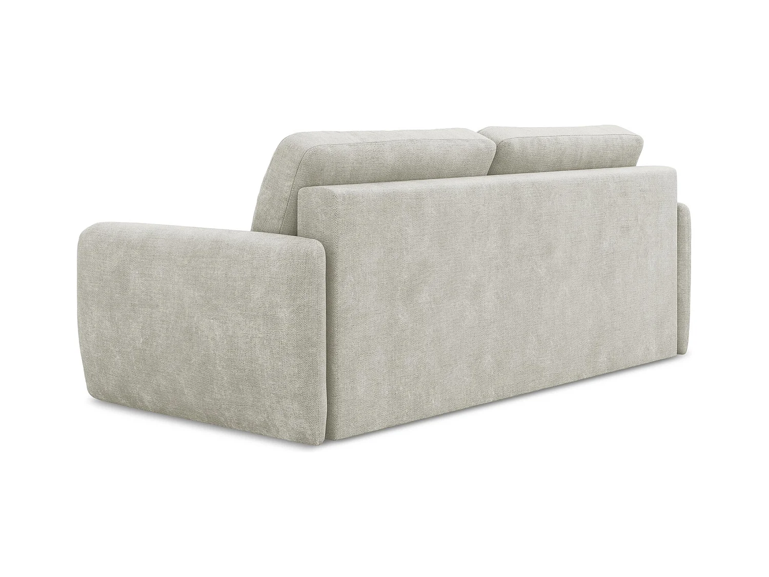 Canapé 3 places convertible en tissu chenille - perle - LILO