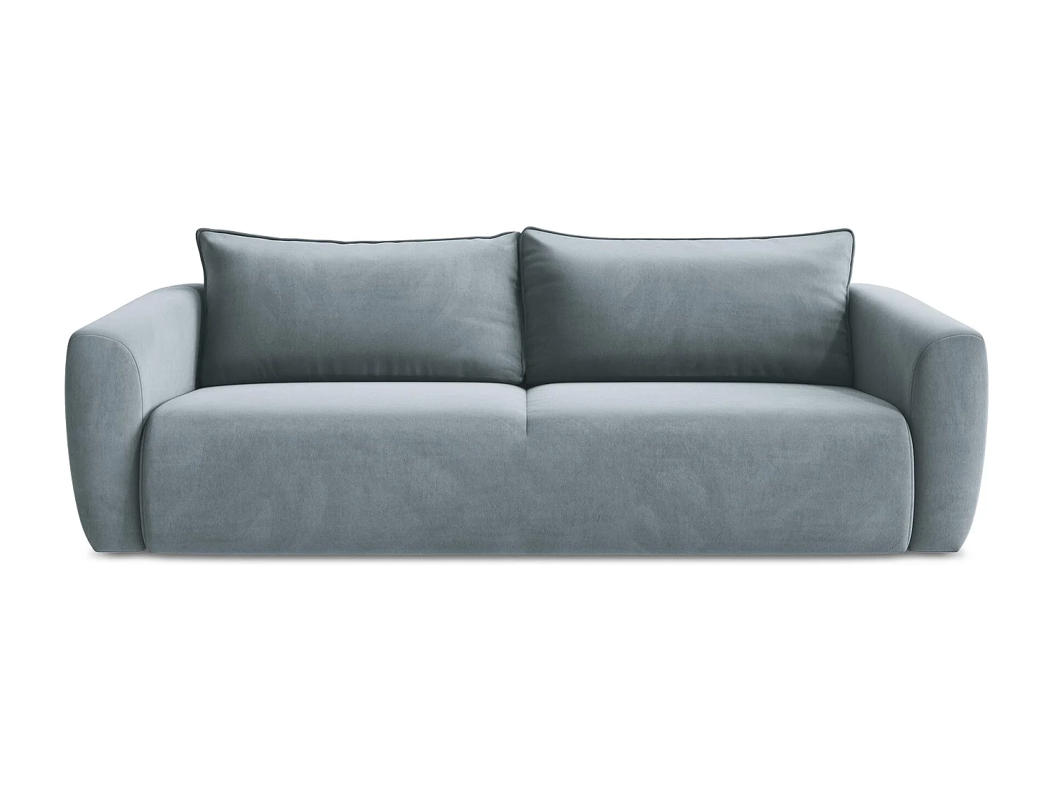 Canapé 3 places convertible en velours - bleu clair - GUAVA