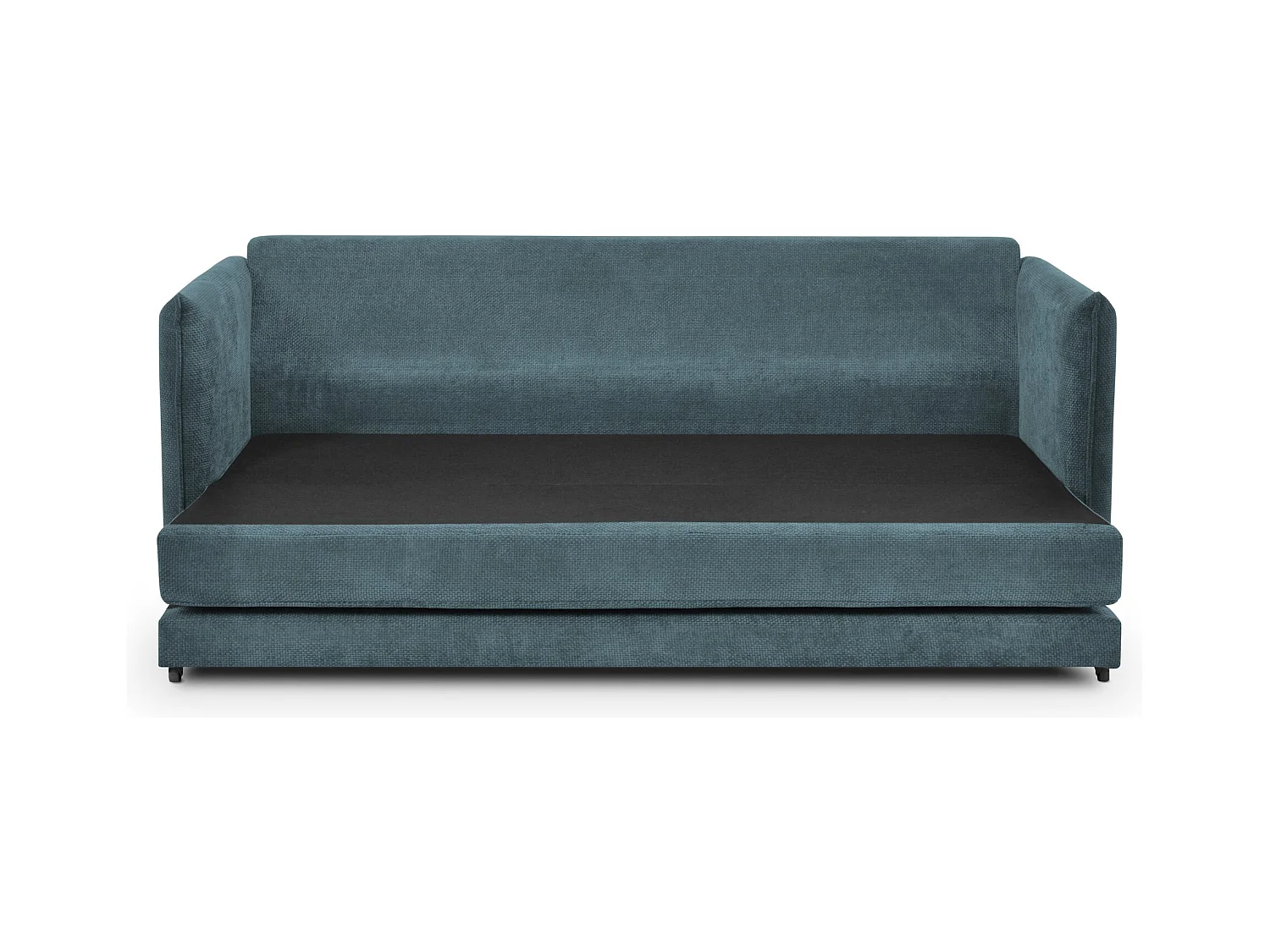 Canapé 3 places convertible en tissu chenille - jeans - PIKO