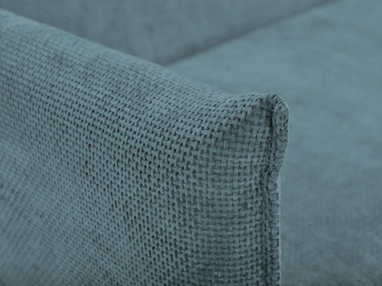 Canapé 3 places convertible en tissu chenille - jeans - PIKO