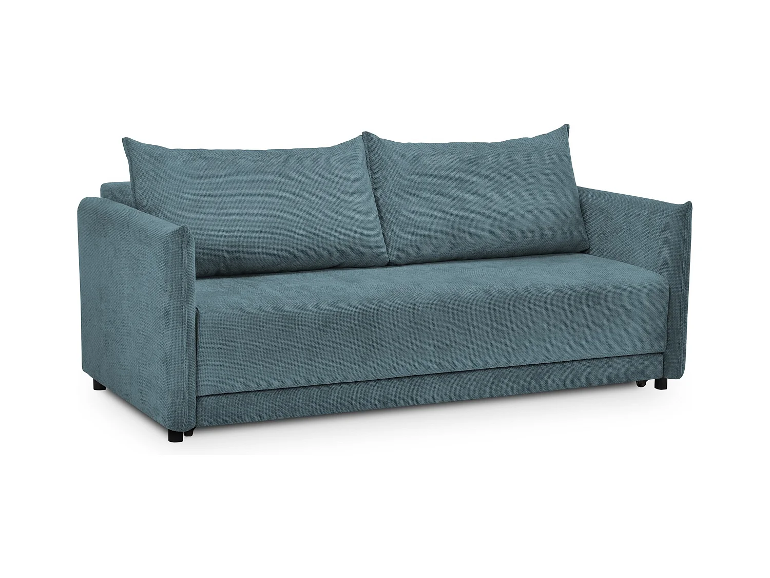 Canapé 3 places convertible en tissu chenille - jeans - PIKO