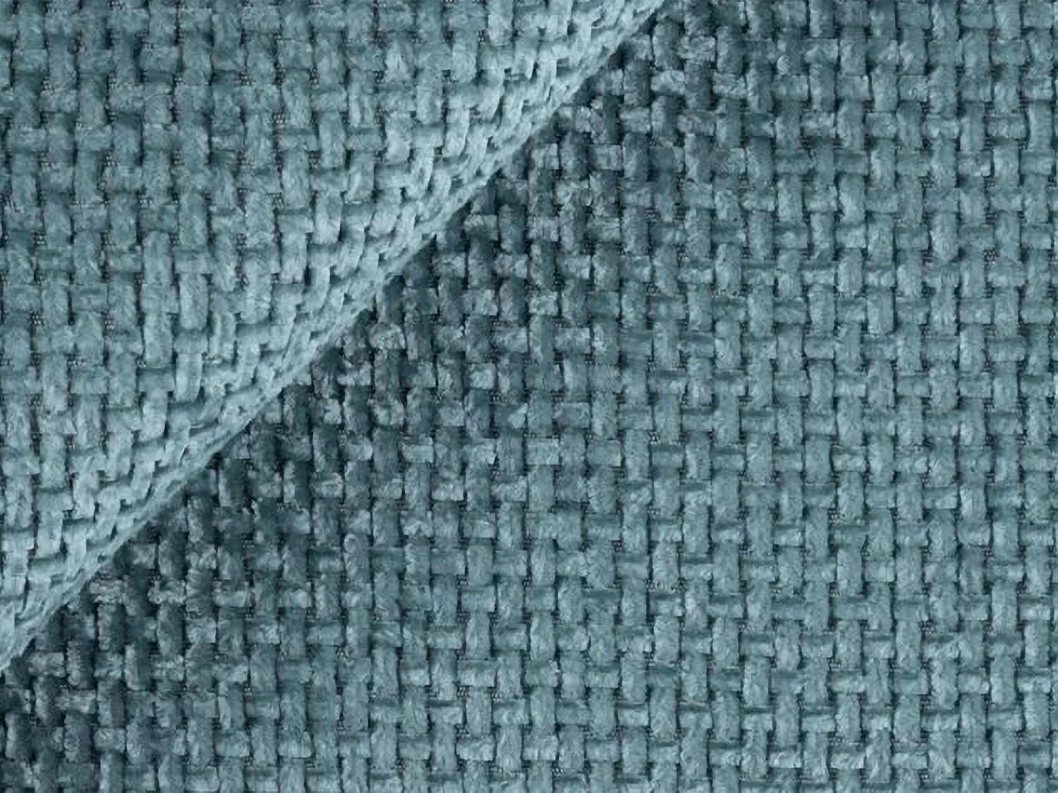 Canapé 3 places convertible en tissu chenille - jeans - PIKO