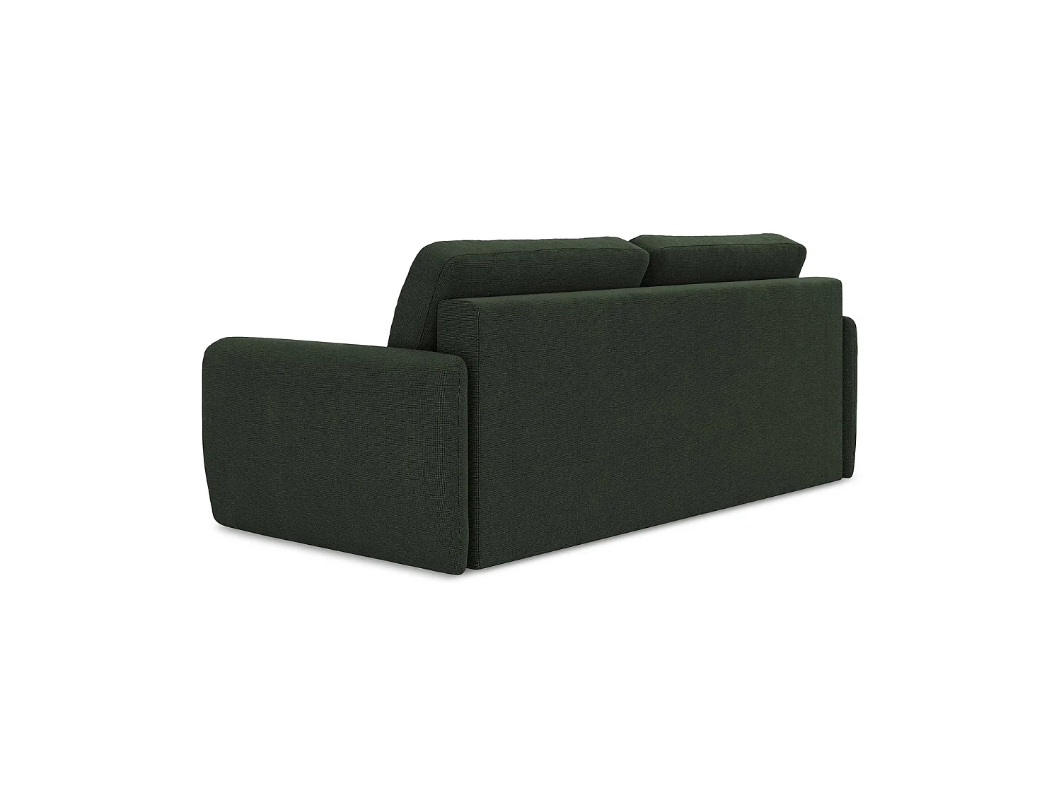Canapé 3 places convertible en tissu texturé - bouteille verte - CORLE