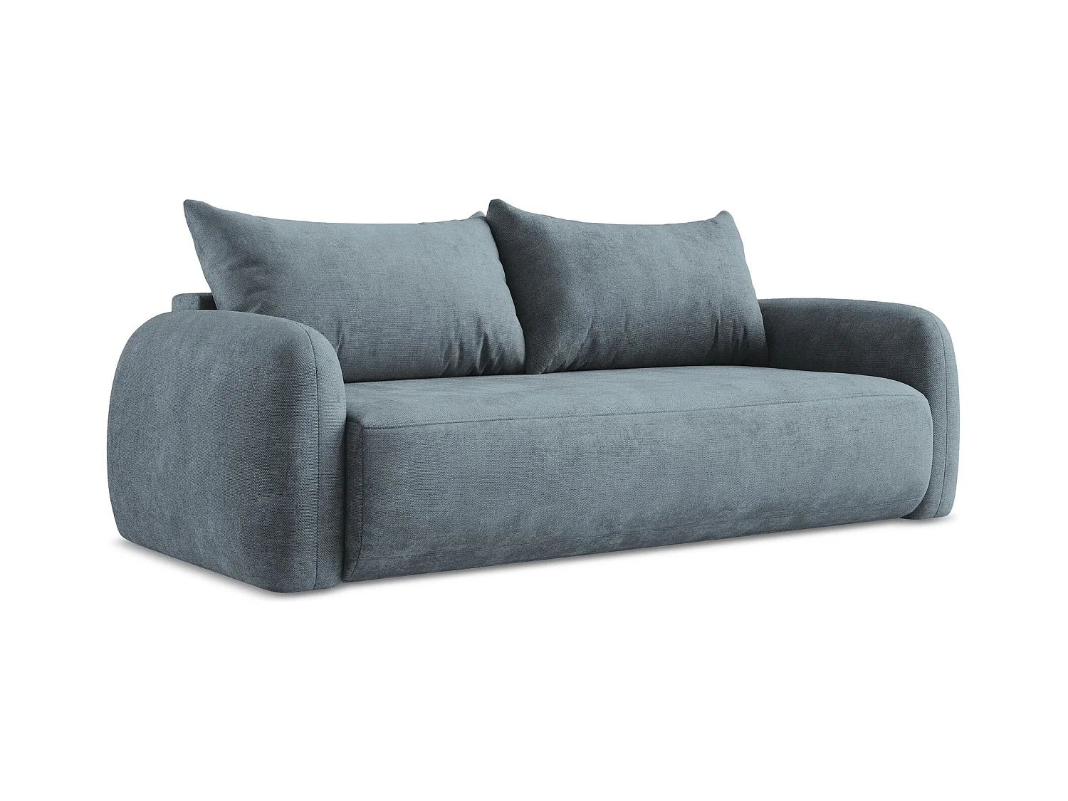 Canapé 3 places convertible en tissu chenille - jeans - HALE