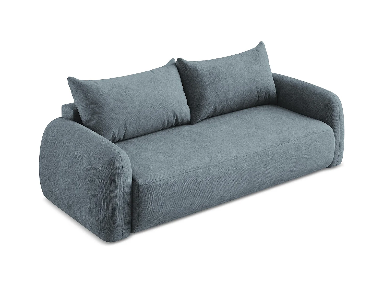 Canapé 3 places convertible en tissu chenille - jeans - HALE