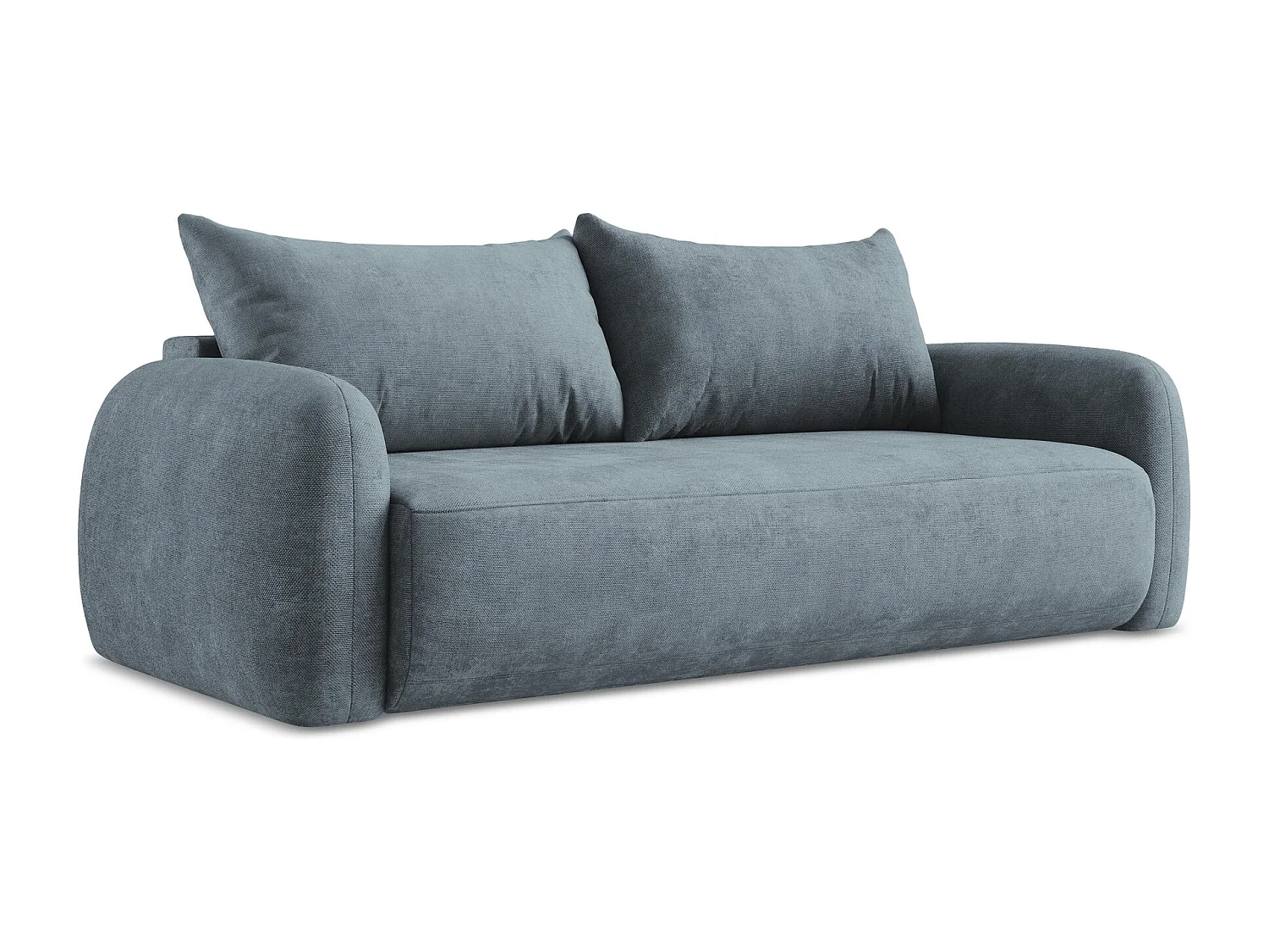 Canapé 3 places convertible en tissu chenille - jeans - HALE