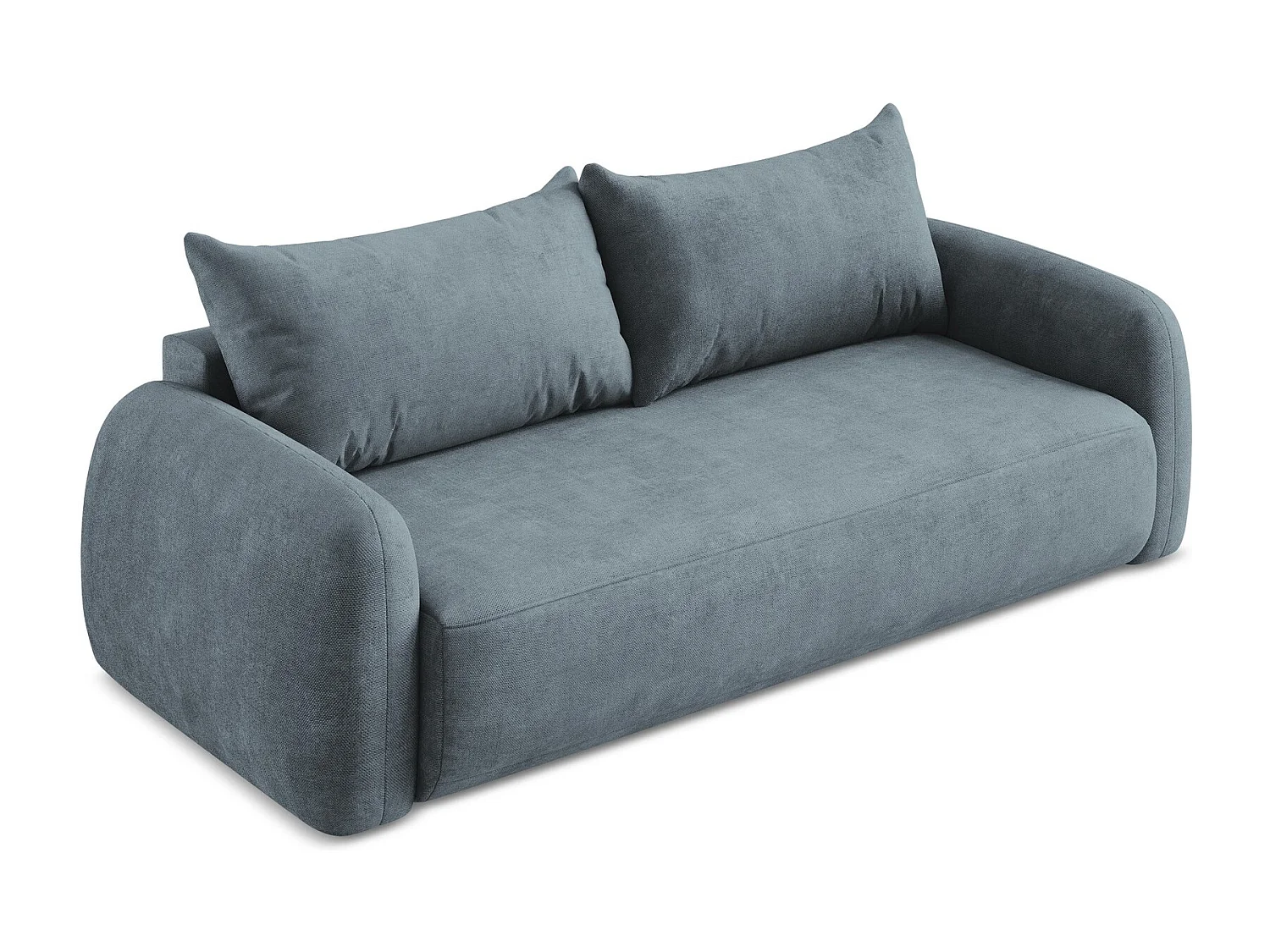 Canapé 3 places convertible en tissu chenille - jeans - HALE