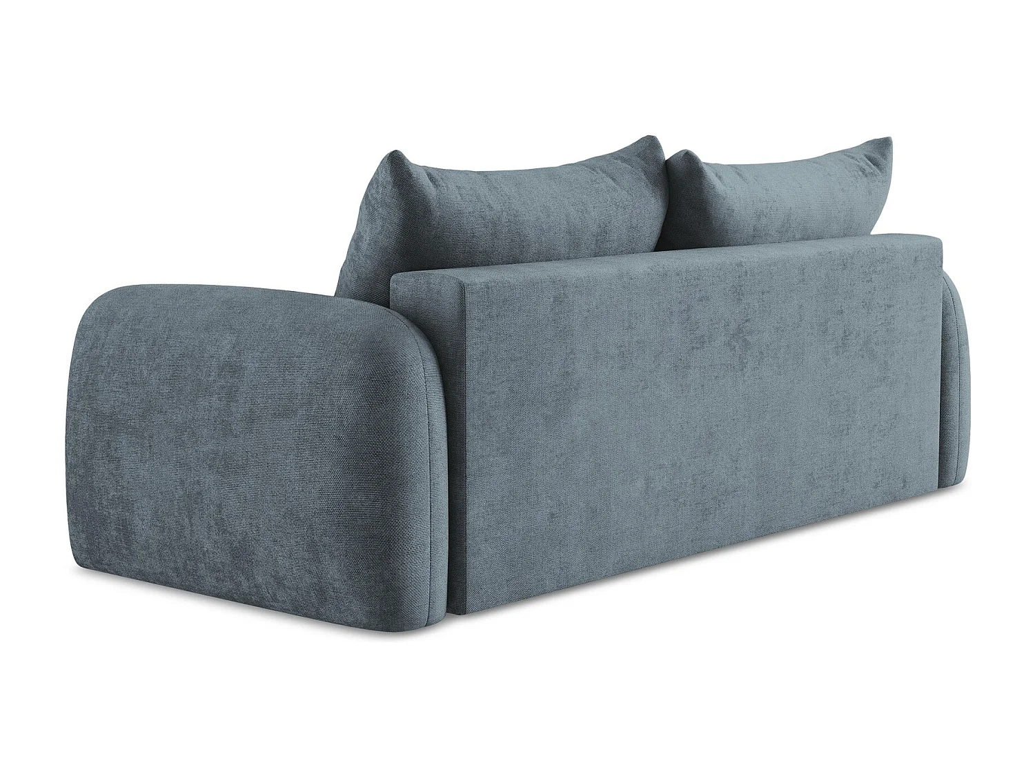 Canapé 3 places convertible en tissu chenille - jeans - HALE