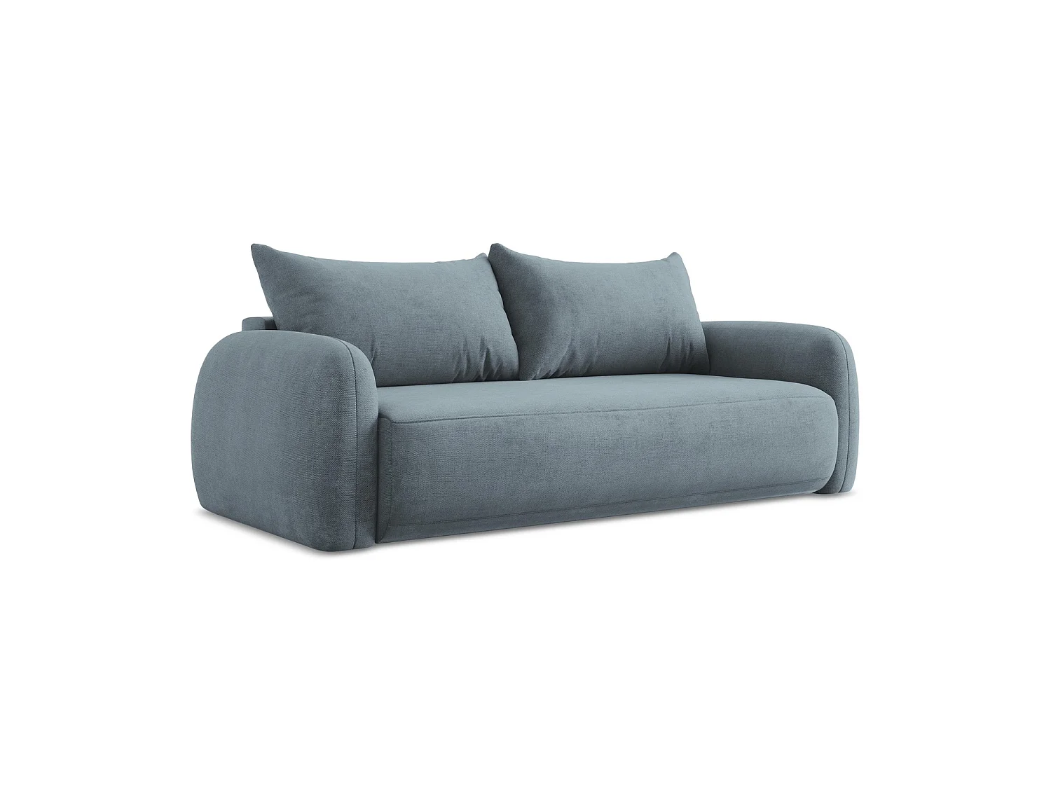 Canapé 3 places convertible en tissu chenille - jeans - AMALFI