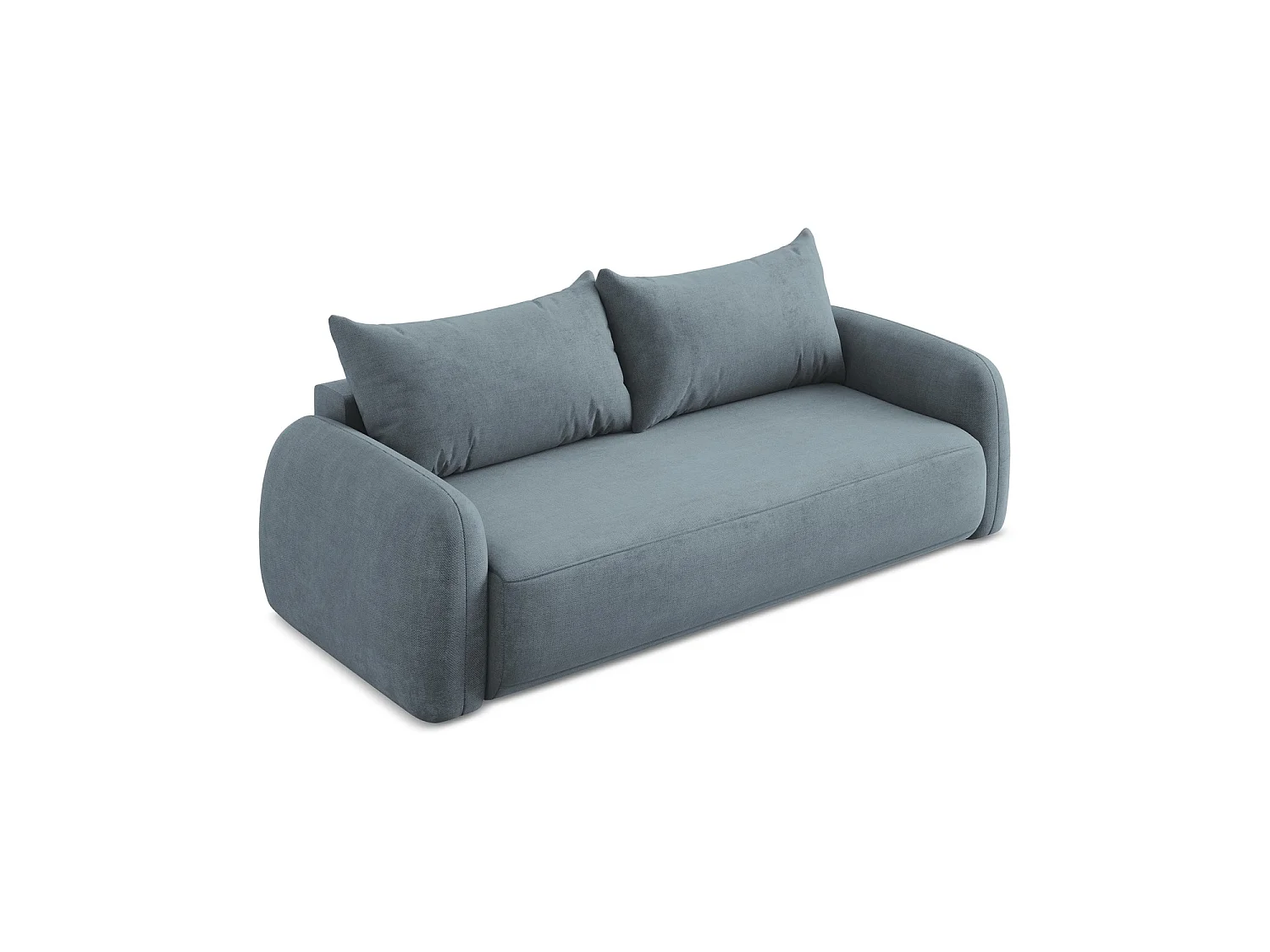 Canapé 3 places convertible en tissu chenille - jeans - AMALFI