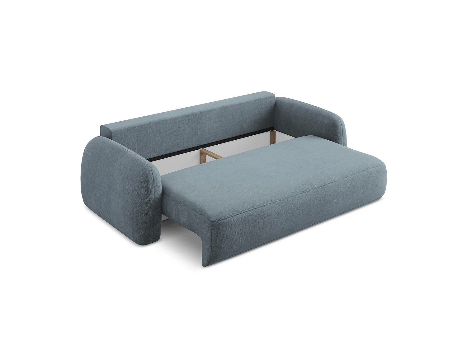 Canapé 3 places convertible en tissu chenille - jeans - AMALFI