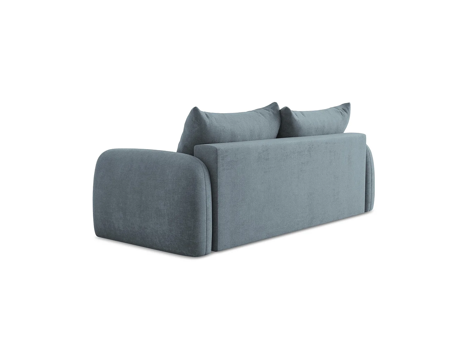 Canapé 3 places convertible en tissu chenille - jeans - AMALFI