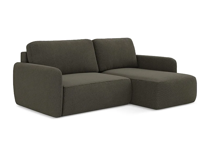 Hoekslaapbank rechts van taupe textuurstof - LILO