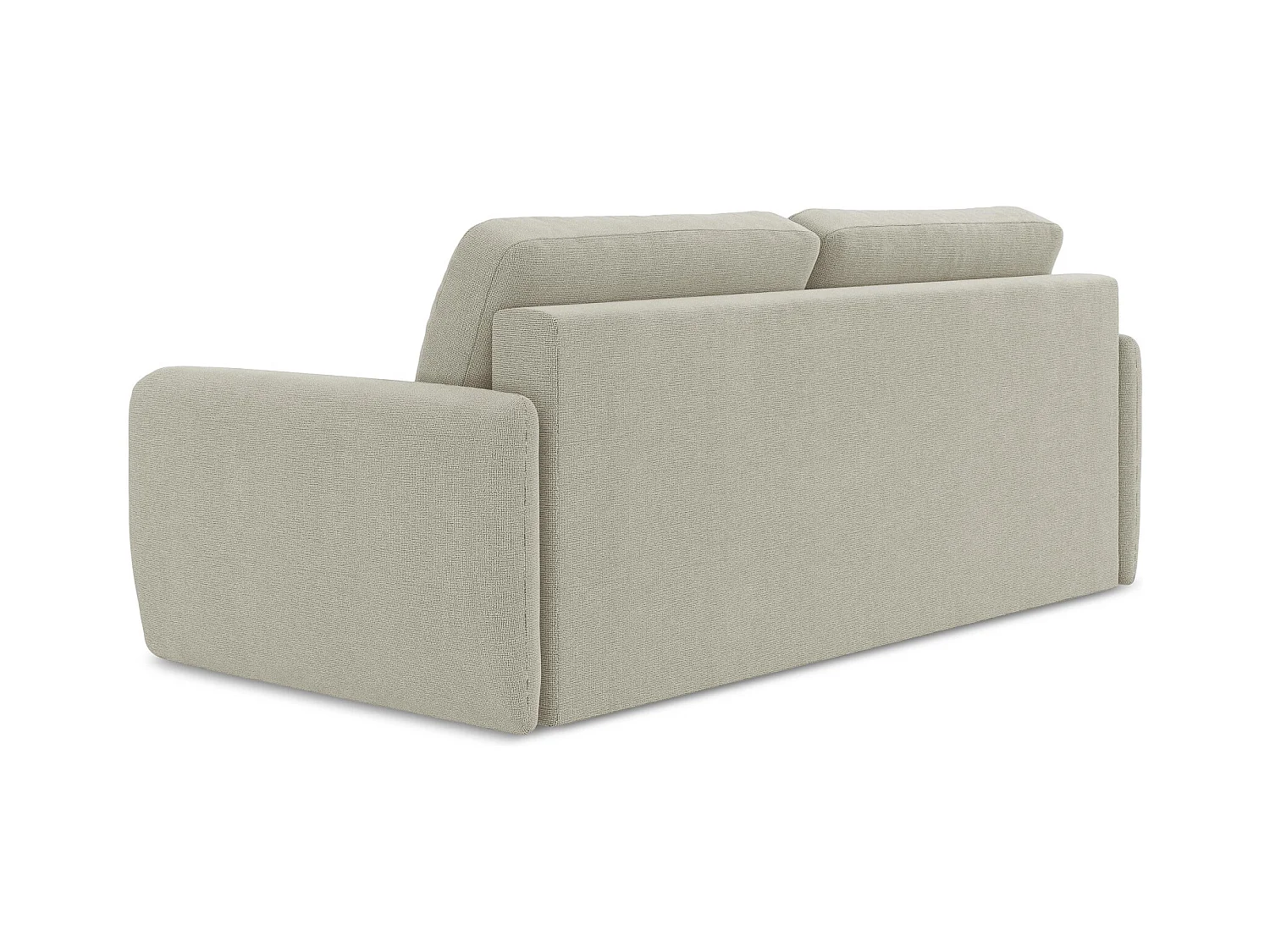 Canapé 3 places convertible en tissu texturé - beige clair - LILO