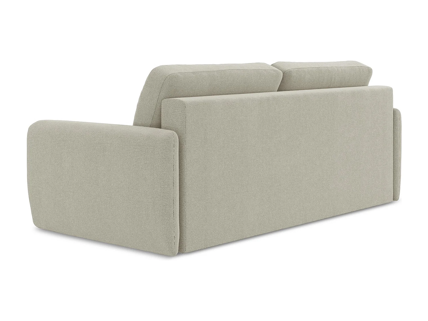 Canapé 3 places convertible en tissu texturé - beige clair - LILO