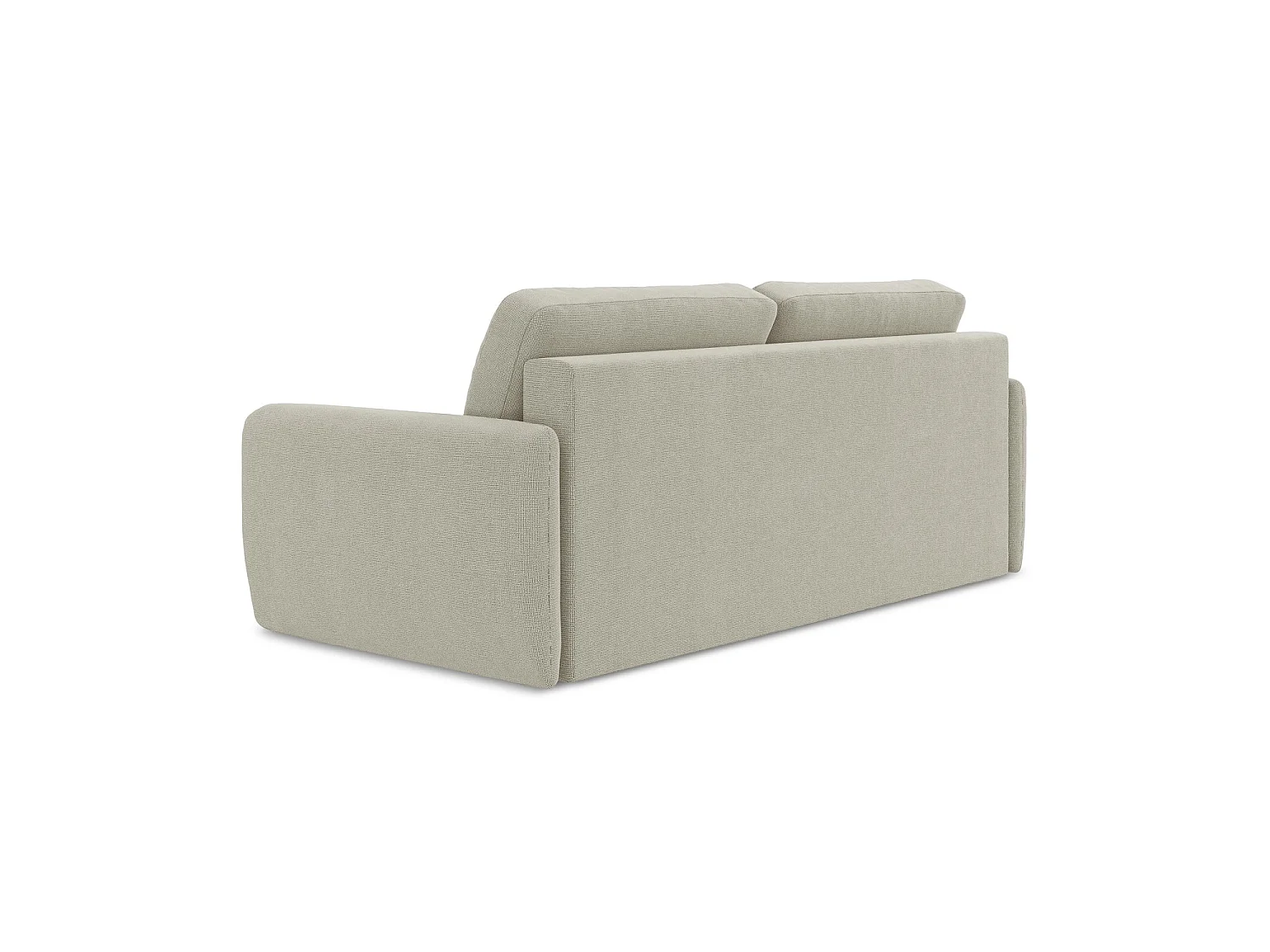 Canapé 3 places convertible en tissu texturé - beige clair - CORLE