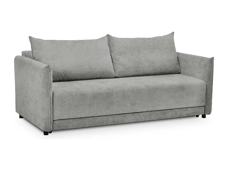 3-Sitzer Sofa mit Schlaffunktion - Chenille - Hellgrau - PIKO
