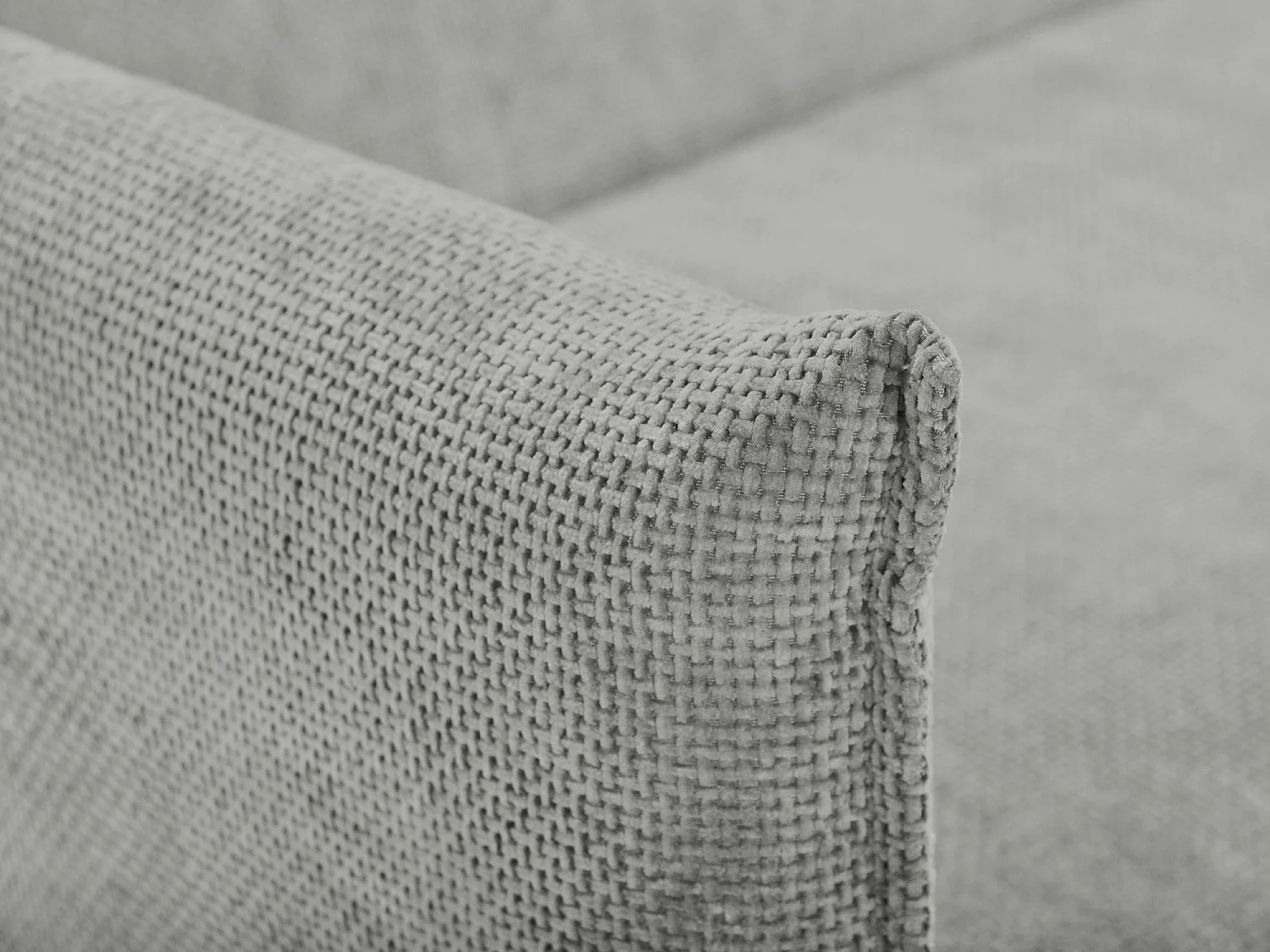 Canapé 3 places convertible en tissu chenille - gris clair - PIKO