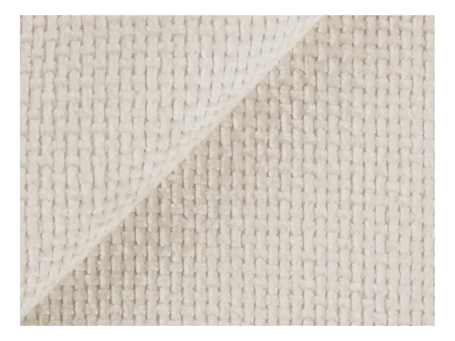 Canapé 3 places convertible en tissu chenille - beige clair - PIKO