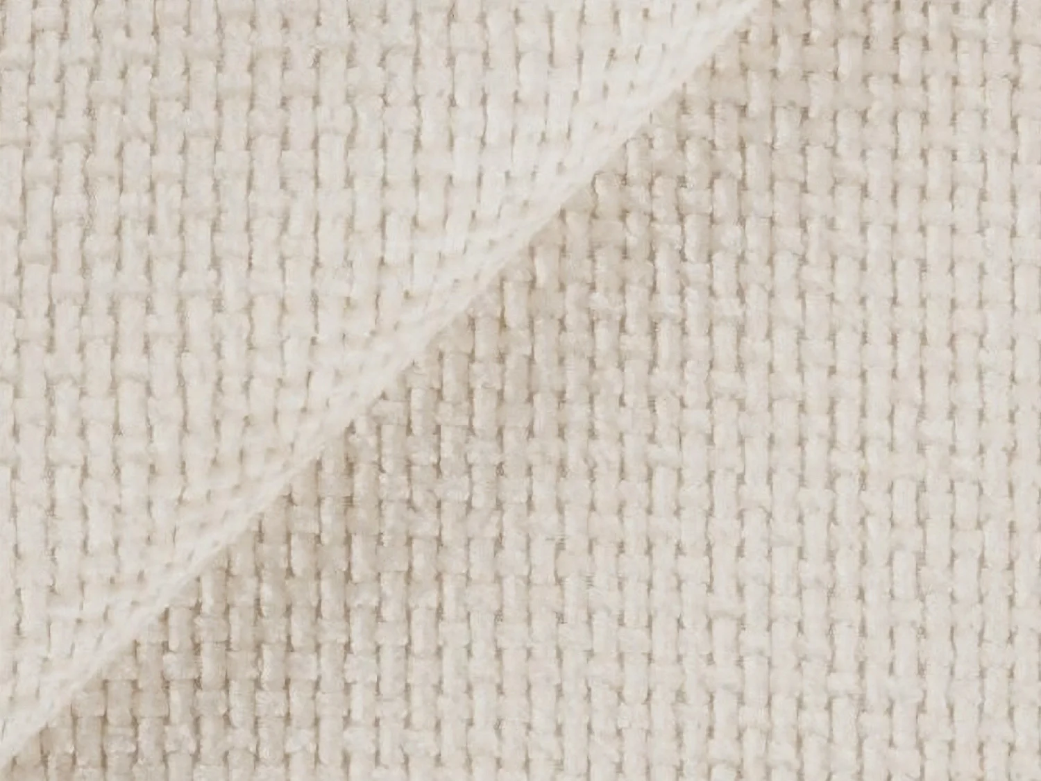 Canapé 3 places convertible en tissu chenille - beige clair - PIKO