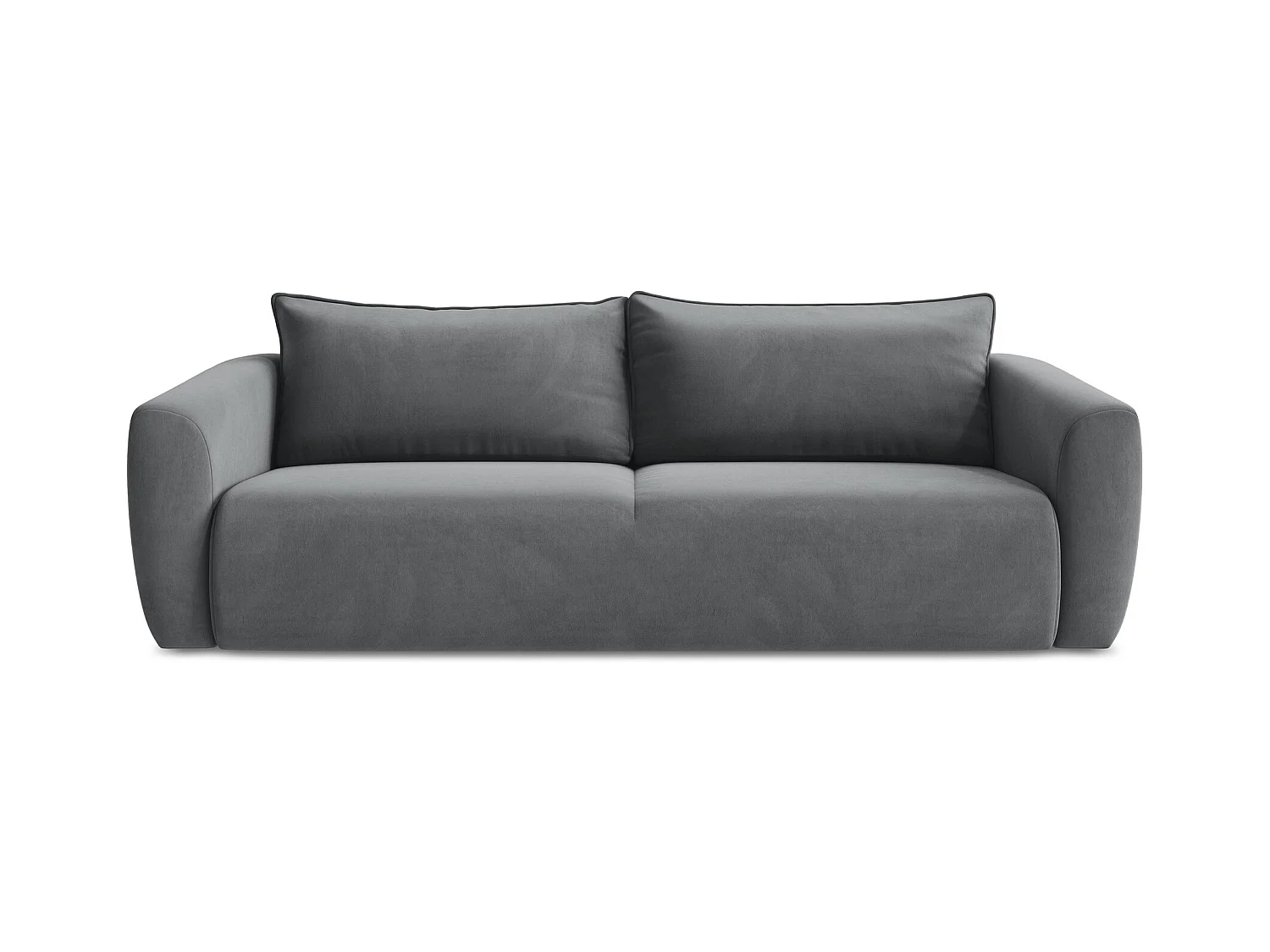 Canapé 3 places convertible en velours - acier - GUAVA