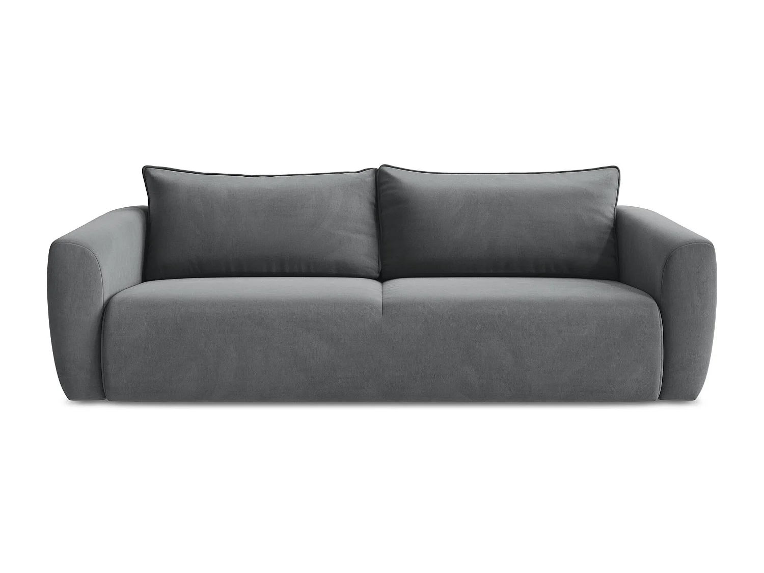 Canapé 3 places convertible en velours - acier - GUAVA