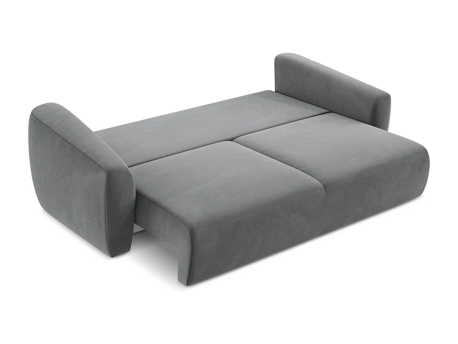 Canapé 3 places convertible en velours - acier - GUAVA