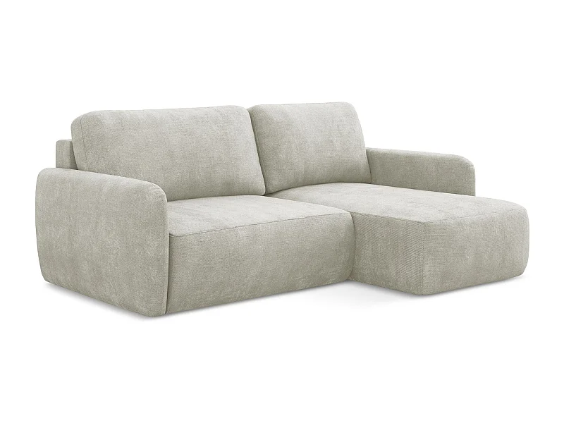 Ecksofa mit Schlaffunktion - Ecke Rechts - Chenille - Perle - LILO