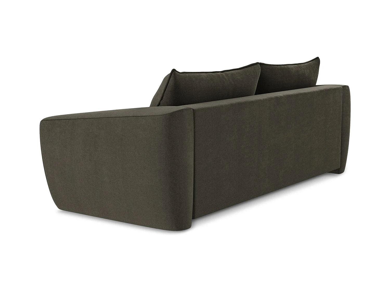 Canapé 3 places convertible en tissu texturé - taupe - GUAVA