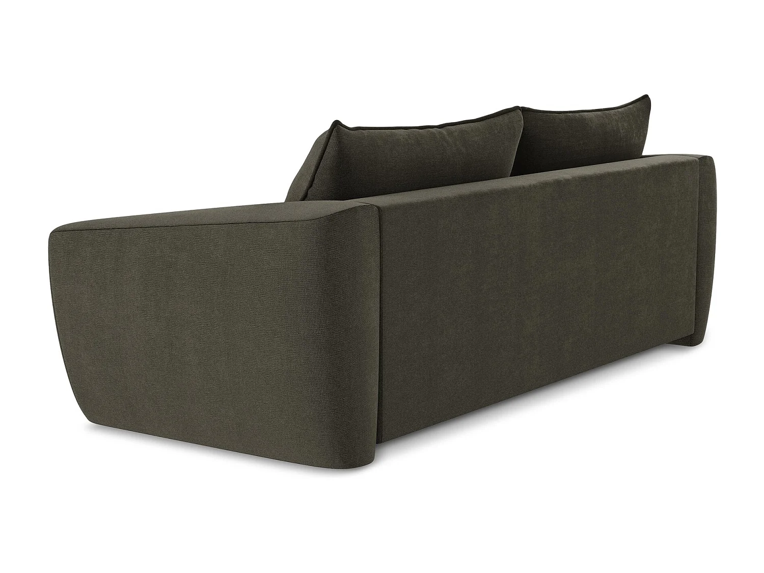 Canapé 3 places convertible en tissu texturé - taupe - GUAVA