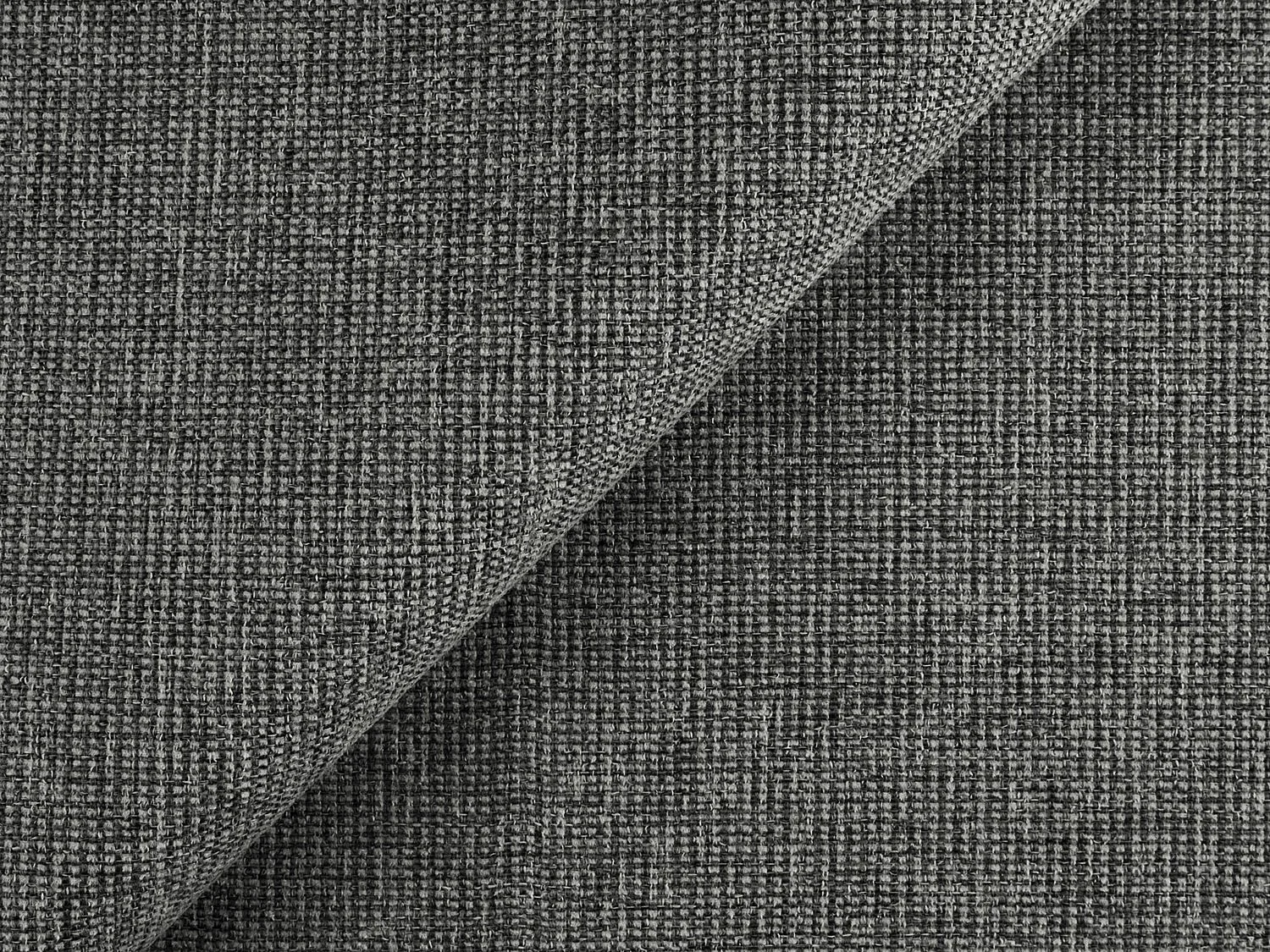 Canapé d’angle 2 places gauche convertible en tissu texturé - gris - CORLE