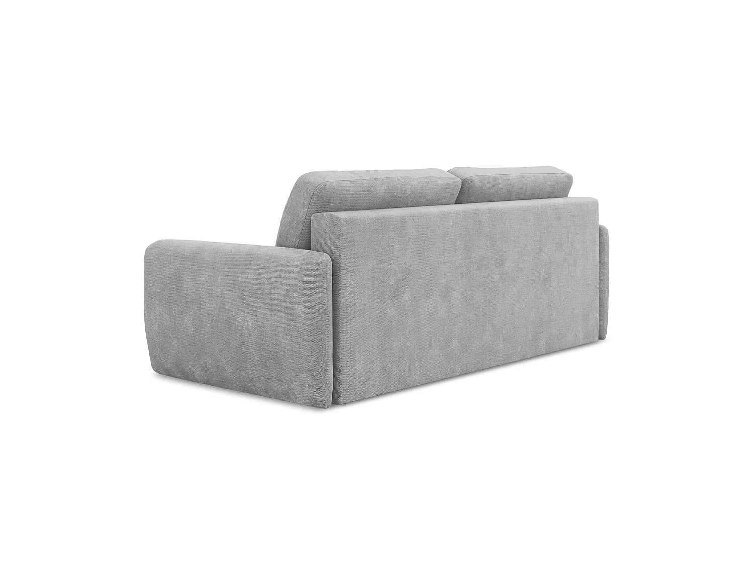 Canapé 3 places convertible en tissu chenille - gris clair - CORLE