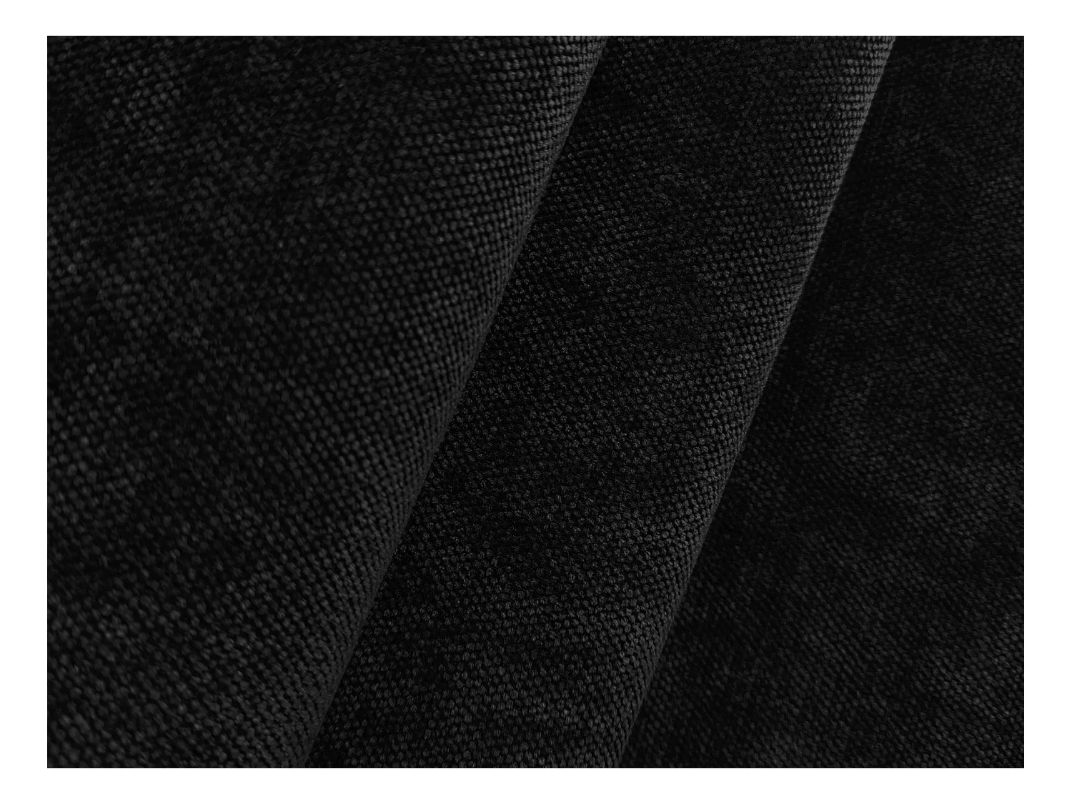 Canapé d’angle 2 places gauche convertible en tissu chenille - noir - LILO