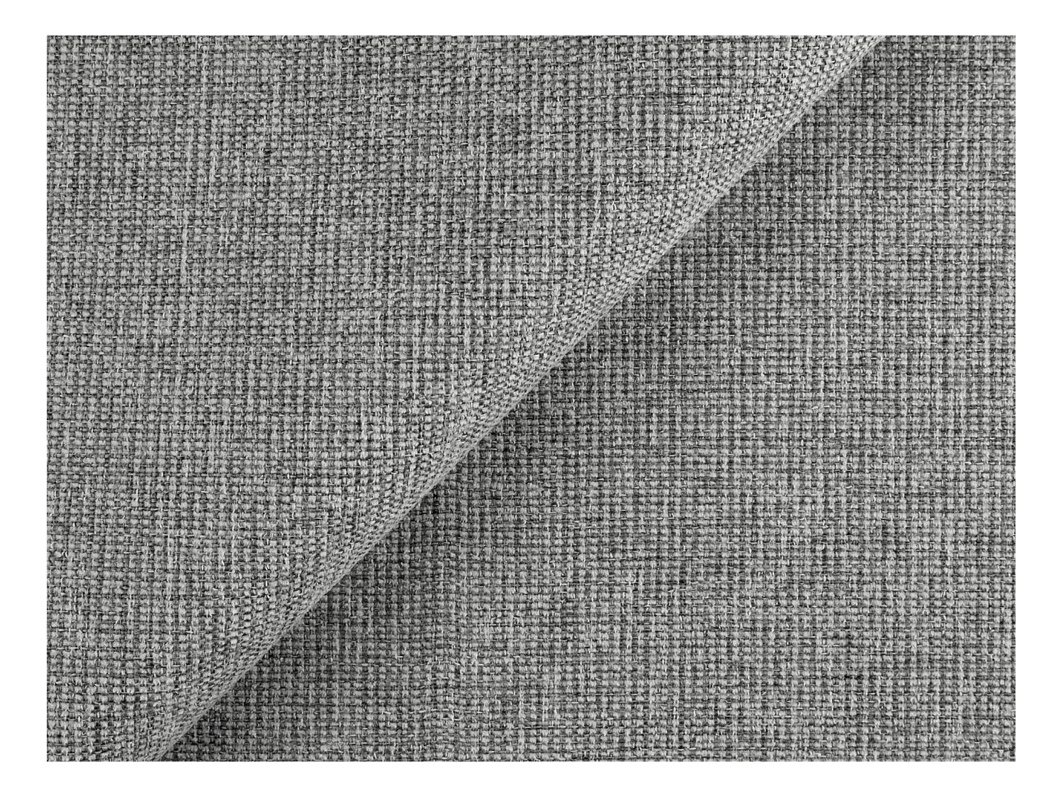 Canapé panoramique 4 places convertible en tissu texturé - gris clair - LILO