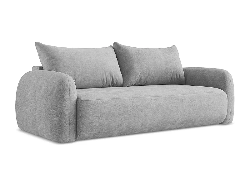 3-Sitzer Sofa mit Schlaffunktion - Chenille - Hellgrau - HALE