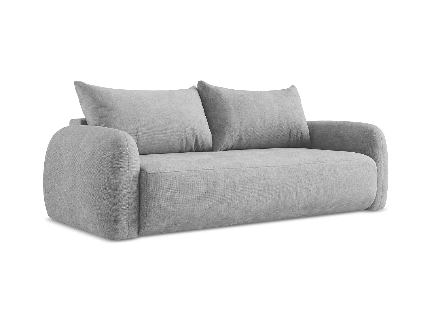 3-Sitzer Sofa mit Schlaffunktion - Chenille - Hellgrau - HALE