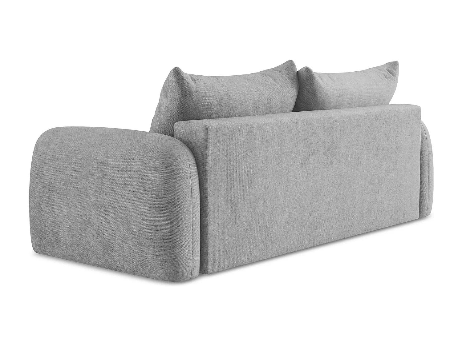 Canapé 3 places convertible en tissu chenille - gris clair - HALE