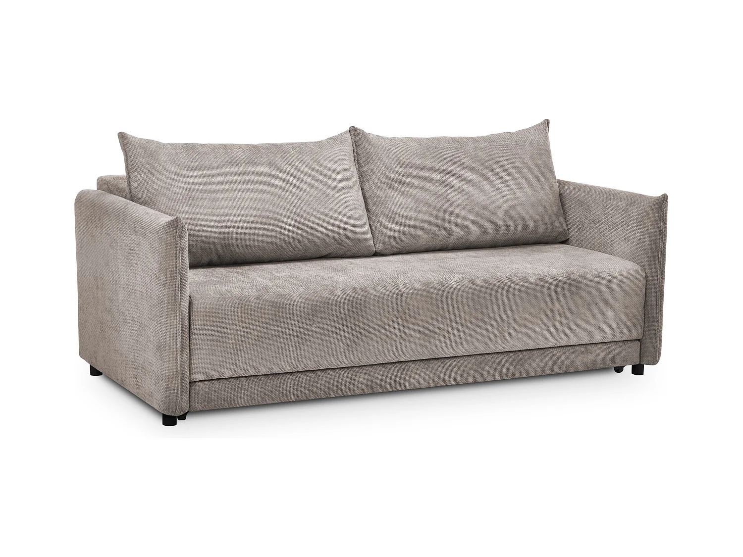 3-Sitzer Sofa mit Schlaffunktion - Chenille - Dunkelbeige - PIKO