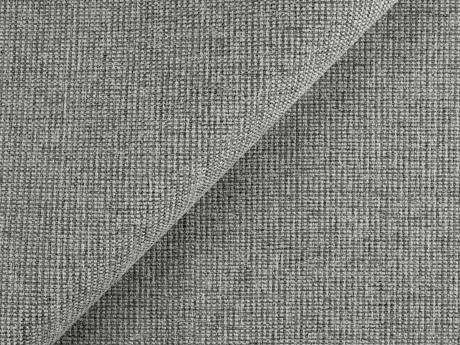 Canapé d'angle droit convertible en tissu texturé - gris clair - CORLE