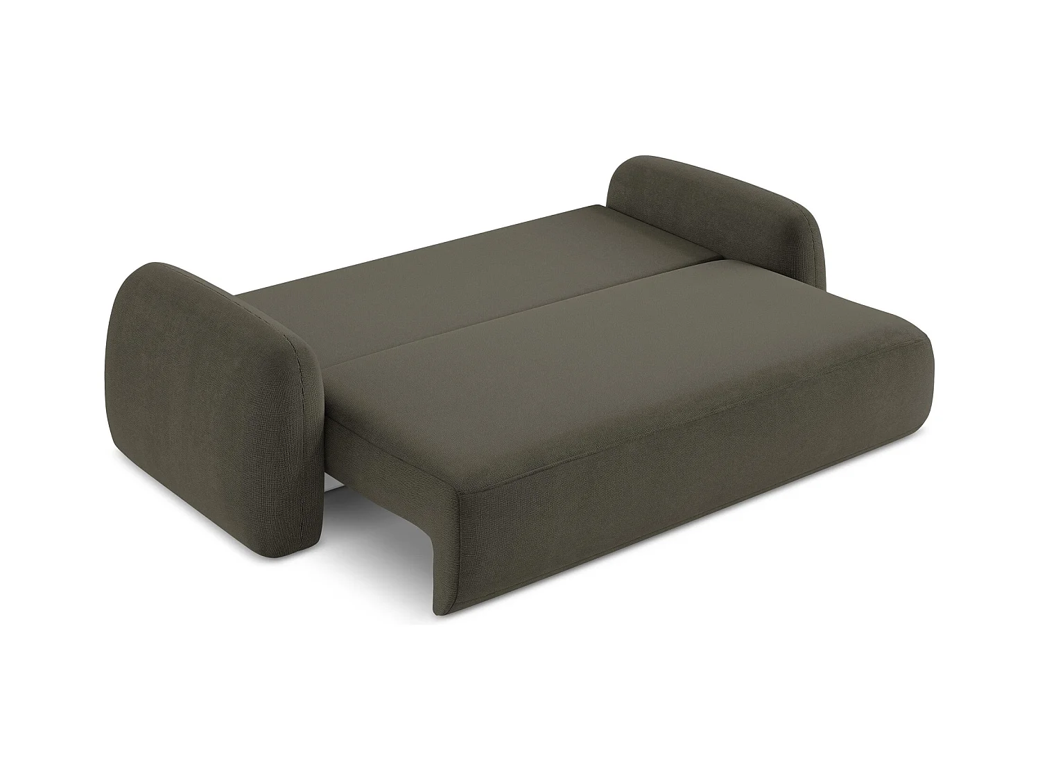 Canapé 3 places convertible en tissu texturé - taupe - HALE